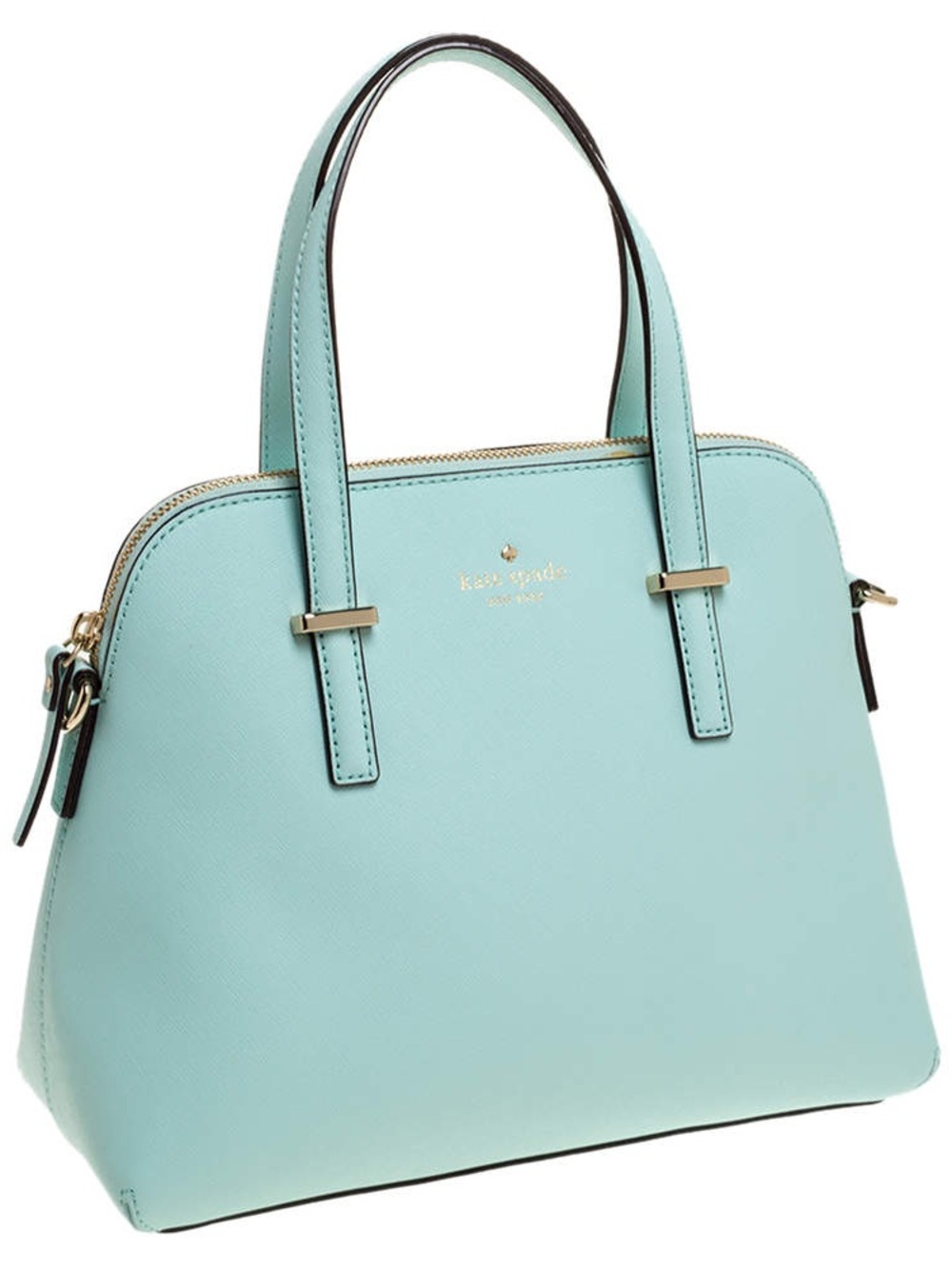 kate spade Mint Blue Dome Satchel with Gold Hardware